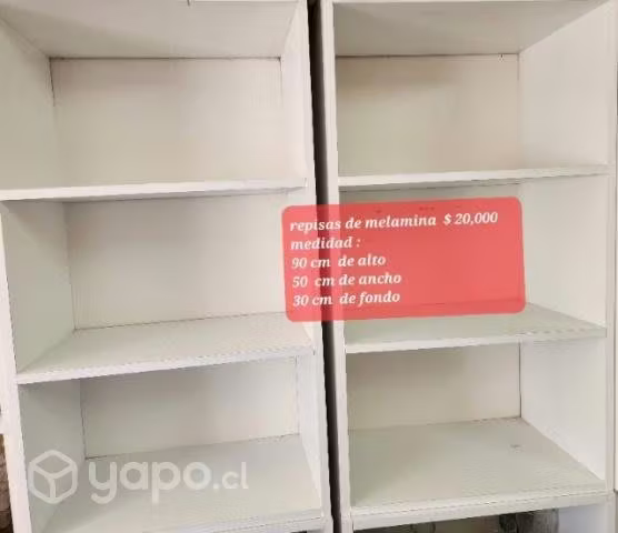 <p>Repisas de melamina</p>