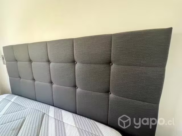 <p>Juego de cama, respaldar y mesas de luz</p>