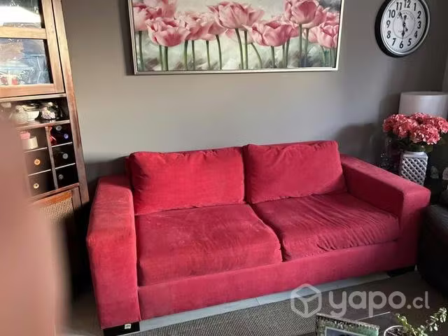 <p>Sofá Philippe Tela 2.20 cm color rojo</p>