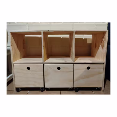 <p>Juguetero y organizador con ruedas nuevo- Isimar muebles a medida</p>