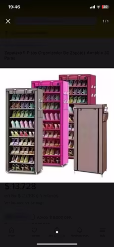 <p>Closet zapatero 9 niveles</p>