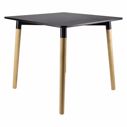 <p>Mesa M-80 4P Negro/Café Claro 80x80 cm</p>