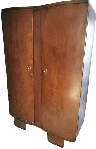 <p>Mueble Madera Ropero Antigüedad 2 Puertas Curvas</p>