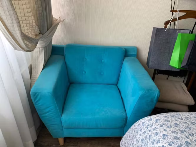 <p>Sillon 1 persona color celeste</p>