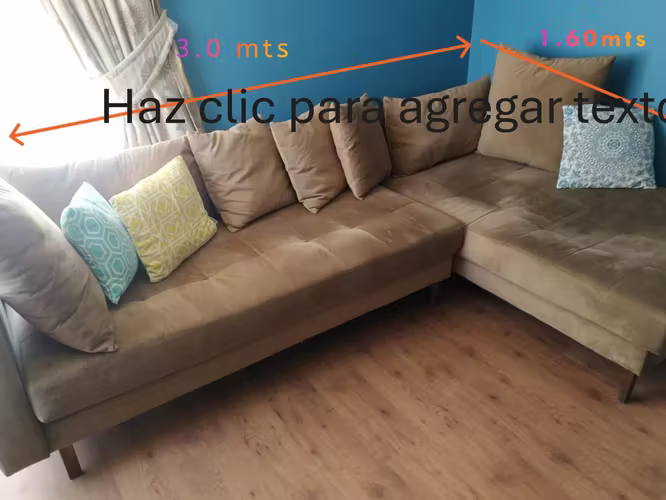<p>Sofa seccional derecho color cafe</p>