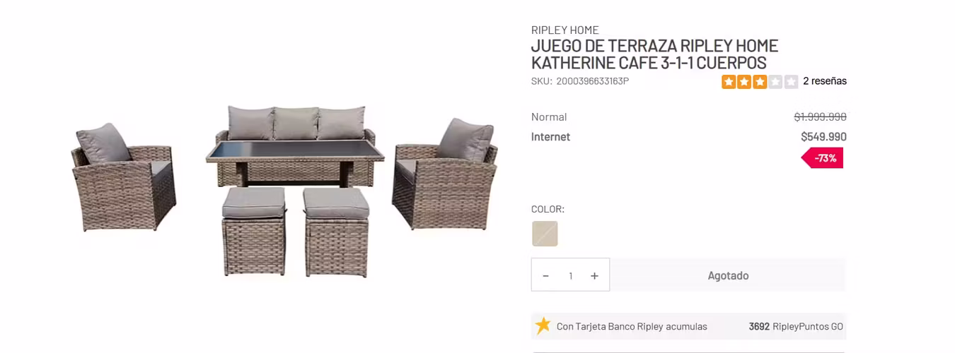 <p>Juego de Terraza</p>