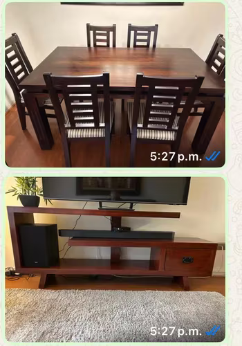 <p>Rack de raulí + comedor. Excelente estado</p>