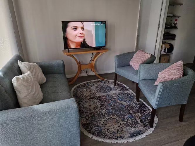 <p>Living y mesa de arrimo</p>