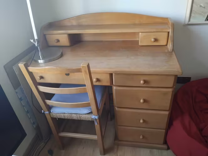 <p>Escritorio de madera de Mañio</p>