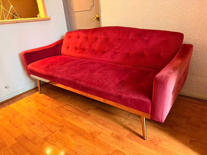 <p>Futón Amber Rojo (excelente estado)</p>