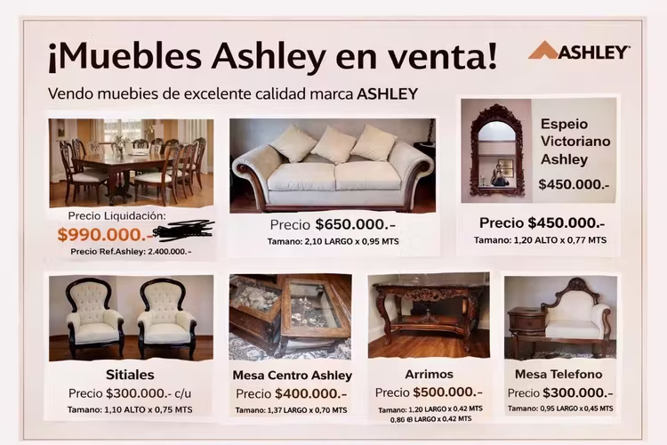 <p>Se REMATAN muebles Ashley y cuadros decorativos</p>