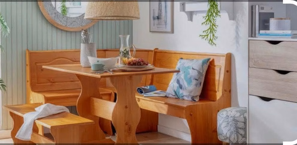 <p>Hermoso Comedor Esquinero Madera Oregón Impecable</p>