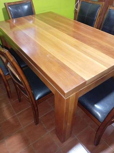 <p>Mesa comedor rauli 90 x150 más 6 sillas</p>